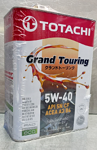 Масло моторное 5W-40 синтетическое 4л универсальное TOTACHI  Grand Touring SN/CF