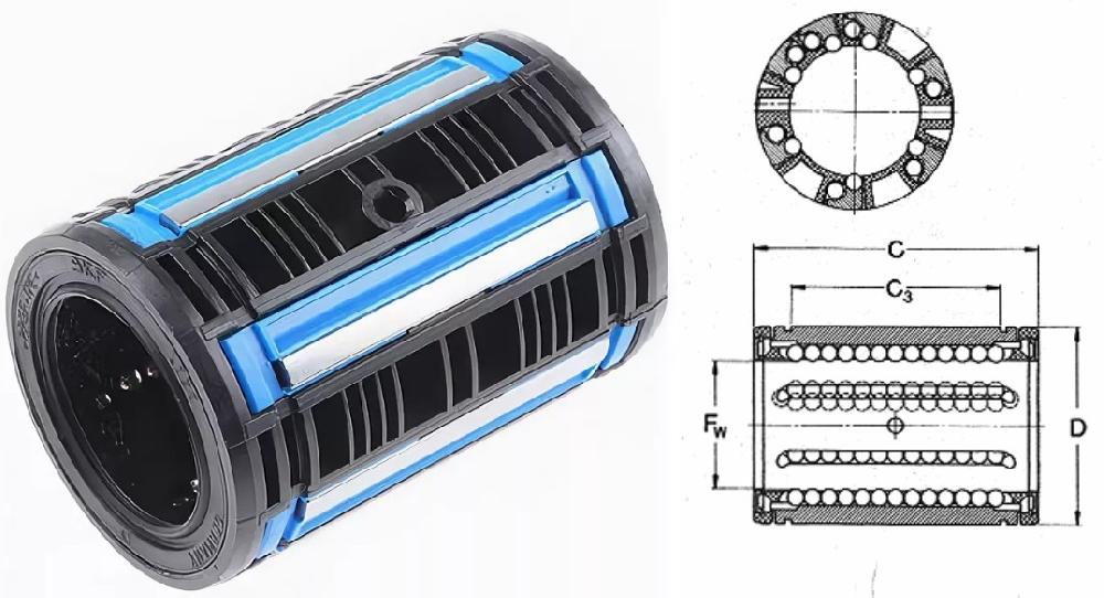 Подшипник линейный подшипник  (LBCR12A-2LS) 12×22×32 мм SKF оригинал