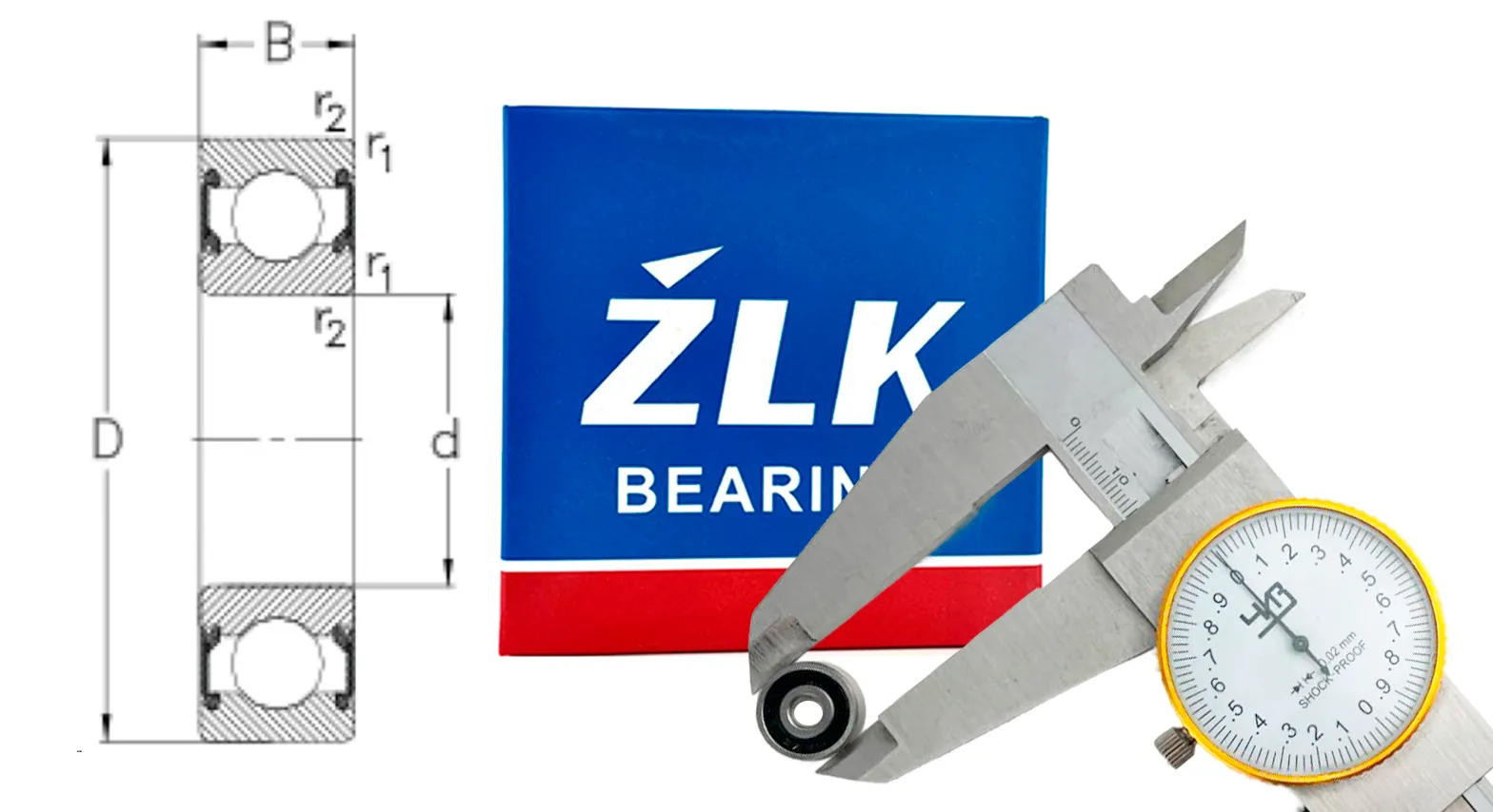 Подшипник шариковый  180026 (6262RS) 6×19×6 мм ZLK