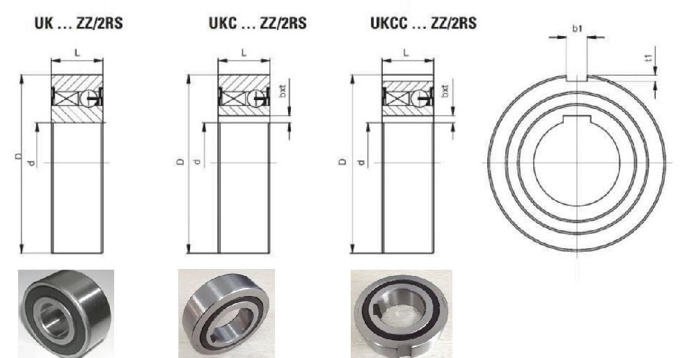 Подшипник шариковый UKC35-ZZ  (CSK35P) 30×62×16 мм ISKRA
