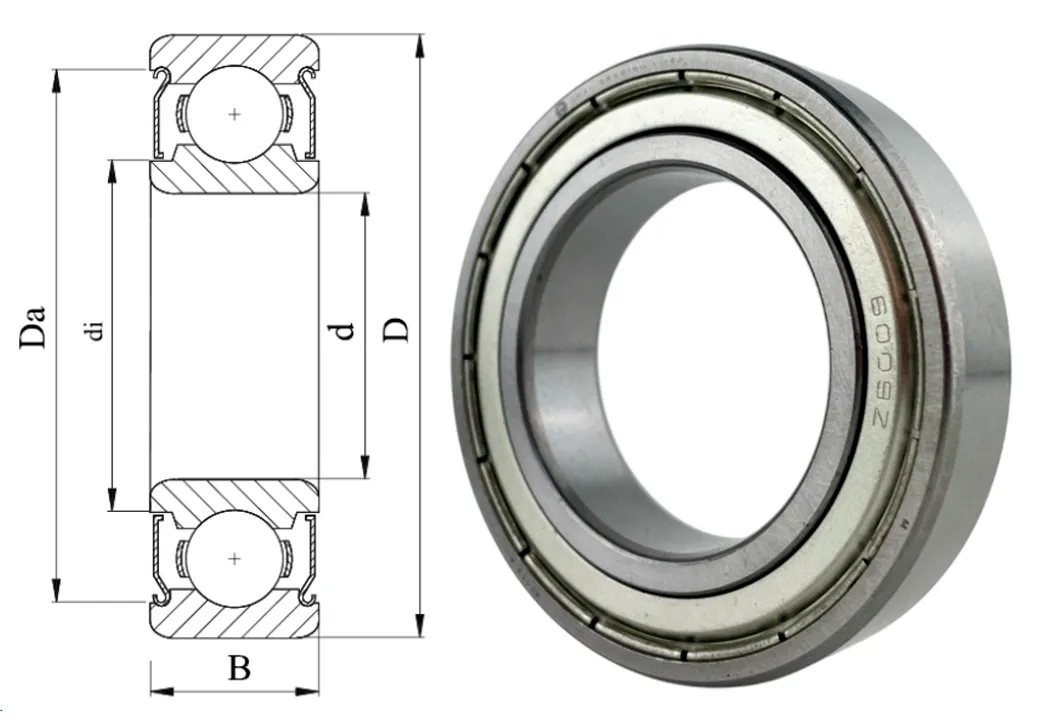 Подшипник шариковый 80109 (6009ZZ) 45×75×16 мм UBC