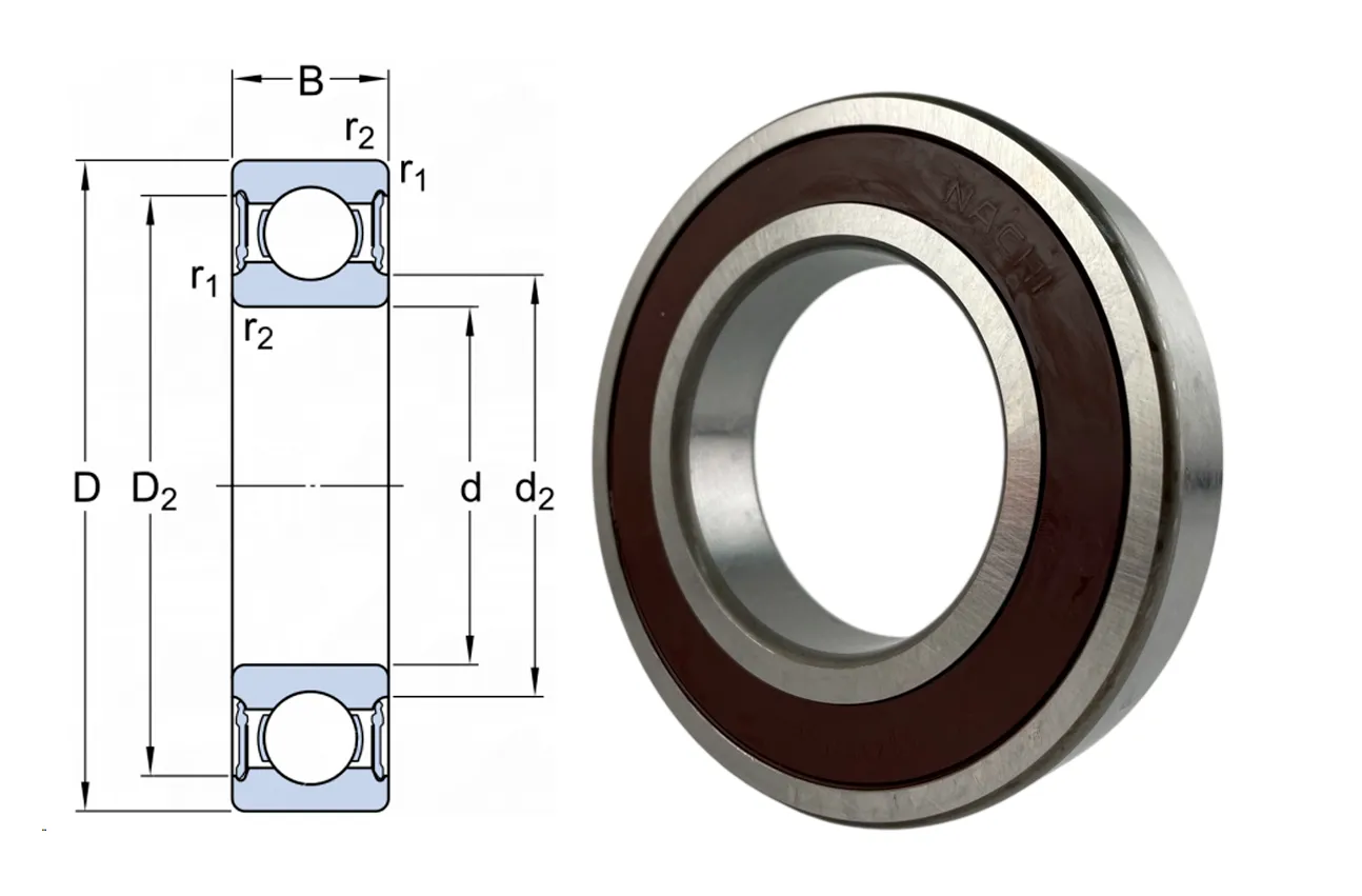 Подшипник шариковый 180214 (62142NSE) 70×125×24 мм NACHI