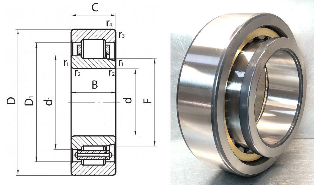 42514 Л (NJ2214EMC3) NSK