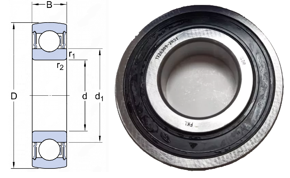 Подшипник шариковый  (CS309) 45×100×25 мм FKL