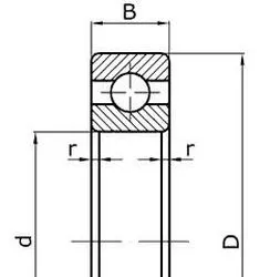 Подшипник шариковый 6012 (E12) 12×32×7 мм Neutral