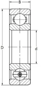 Подшипник шариковый 6012 (E12) 12×32×7 мм Neutral