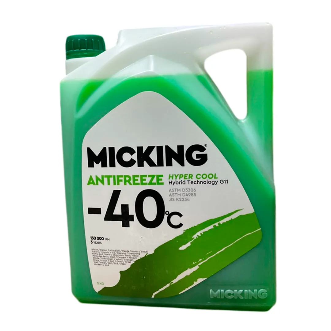 Антифриз 5кг зеленый MICKING ANTIFREEZE HYPER COOL Technology G11 -40°C (green) 5кг