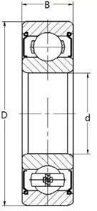 Подшипник шариковый 80308 (6308ZZC3) 40×90×23 мм SKF оригинал