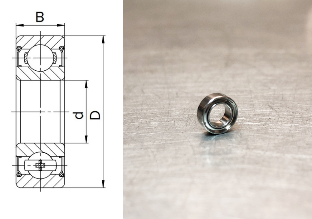 Подшипник шариковый  (DDL940ZZMTJB24LY112L) 4×9×4 мм NMB