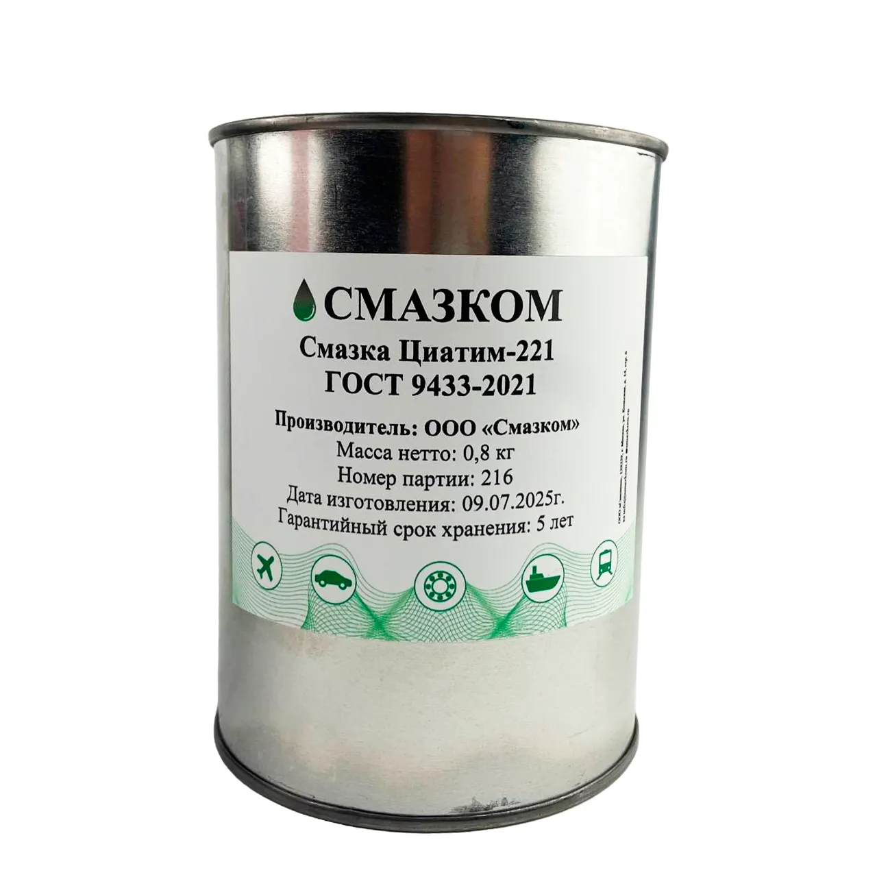 Смазка термостойкая Циатим-221t -60°C +150°C См-Ойл 800гр