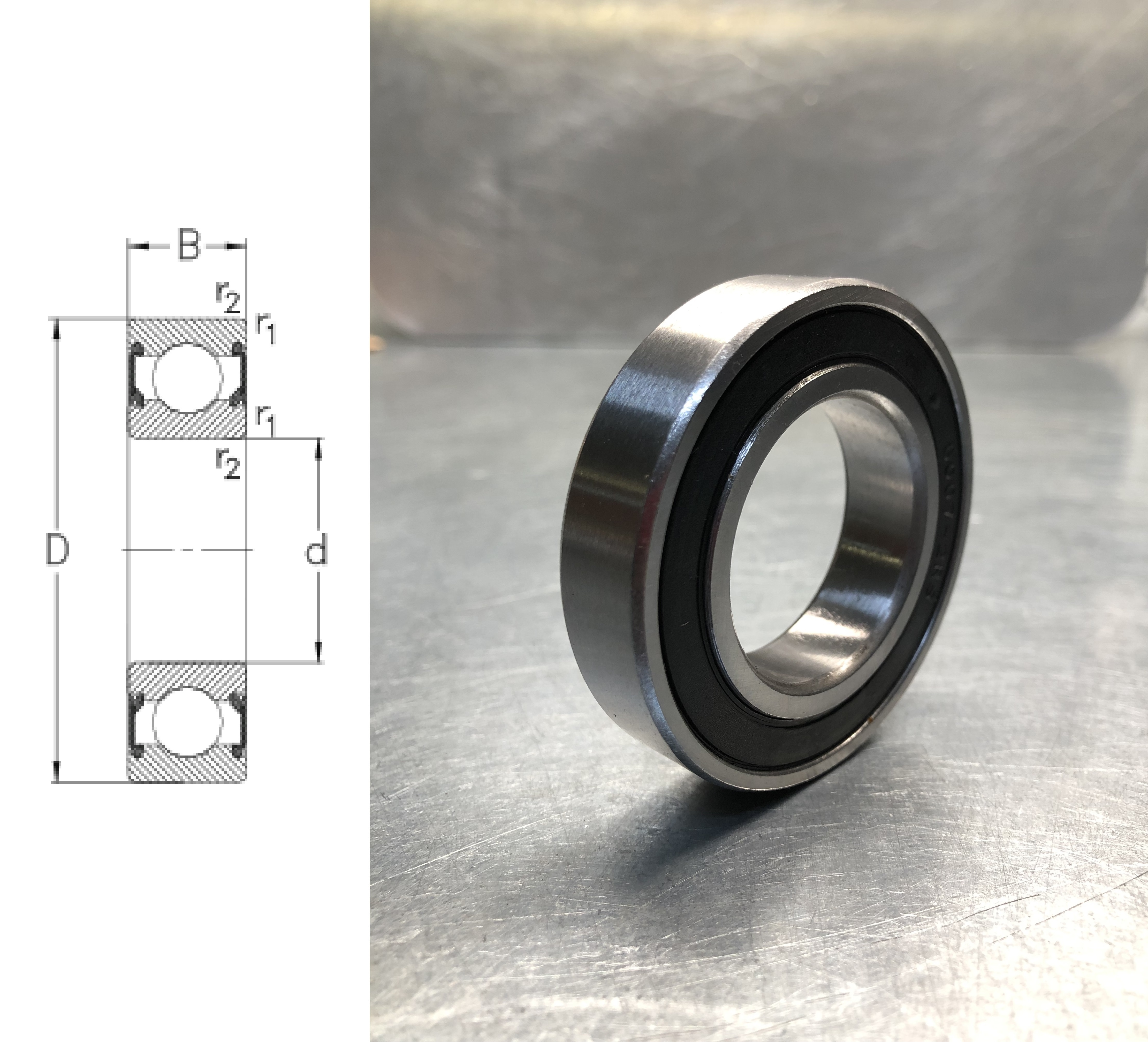 Подшипник шариковый 180120 (60202RS) 100×150×24 мм SKF оригинал