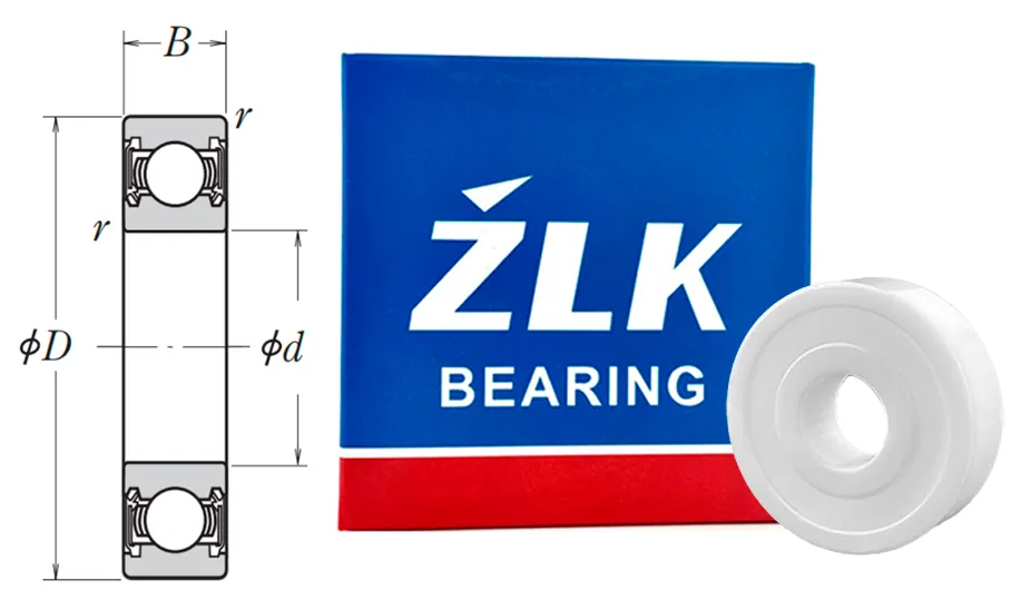 Подшипник шариковый  180026 (6262RS) 6×19×6 мм ZLK