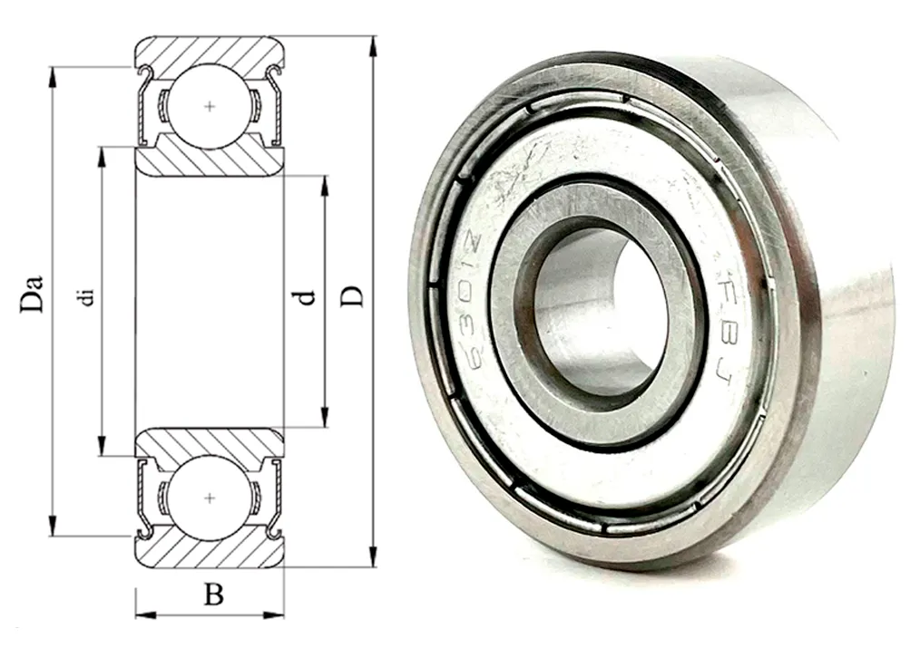Подшипник шариковый 80301 (6301ZZ) 12×37×12 мм FBJ
