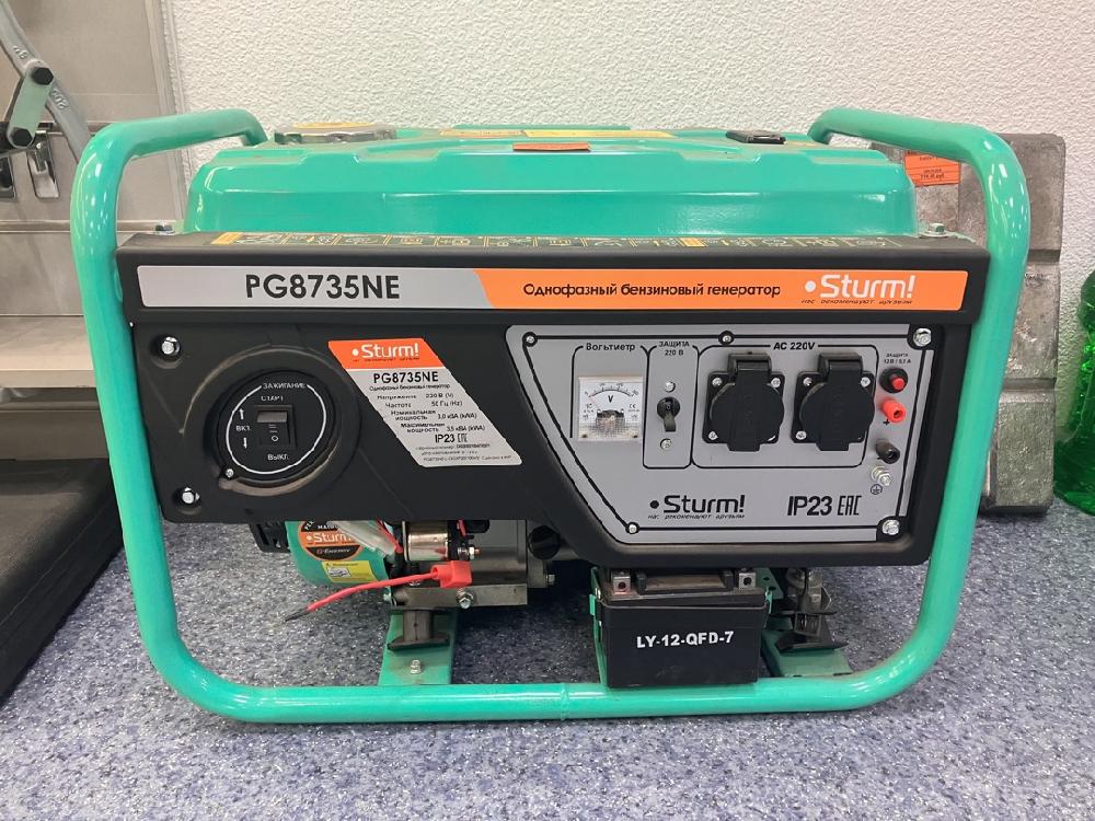Бензогенератор STURM PG8735NE BA эл/ручн старт, АКБ, бак 15л,44кг