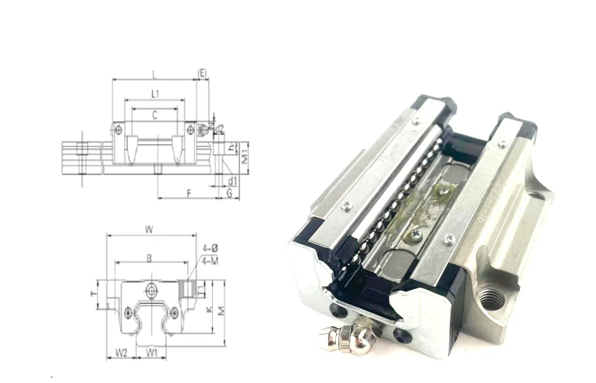 Каретка линейная HSR25C1ZZ ×× мм THK