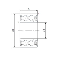 Подшипник шариковый  (40BD49T12DD) 40×62×20.5 мм NSK оригинал