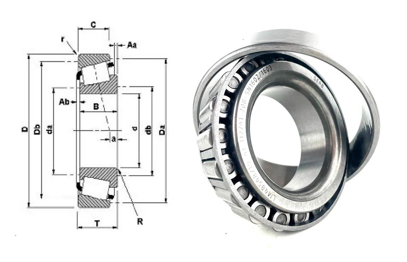 Подшипник роликовый  (LM48548/10) 34.925×65.088×18.034 мм SERB