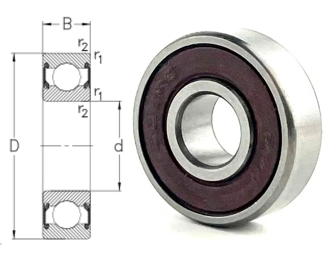 Подшипник шариковый 180018 (6082RS) 8×22×7 мм FBJ