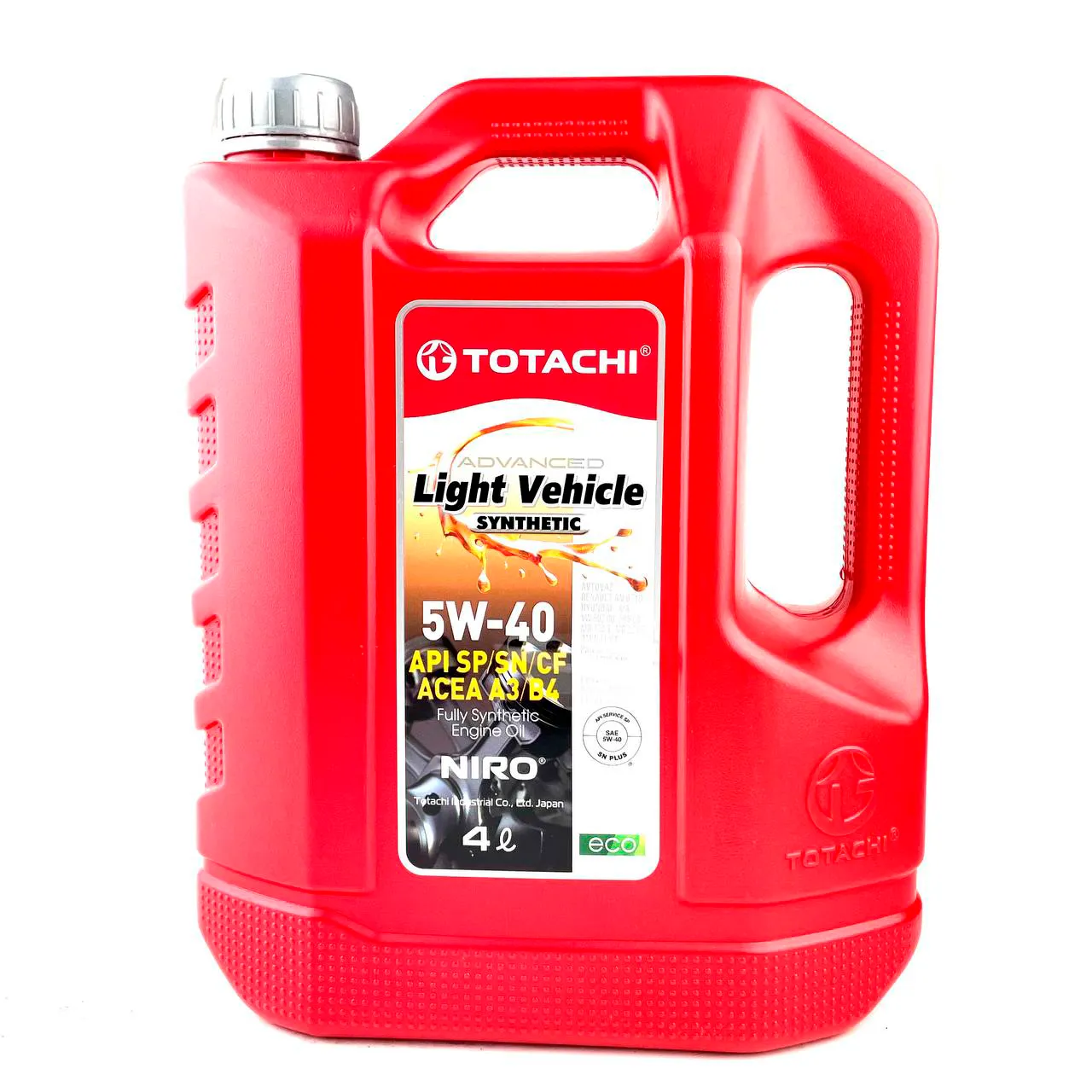 Масло моторное 5W-40 синтетическое 4л универсальное TOTACHI NIRO LVSAE API SP/SN+, SN/CF, ACEA A3/B4