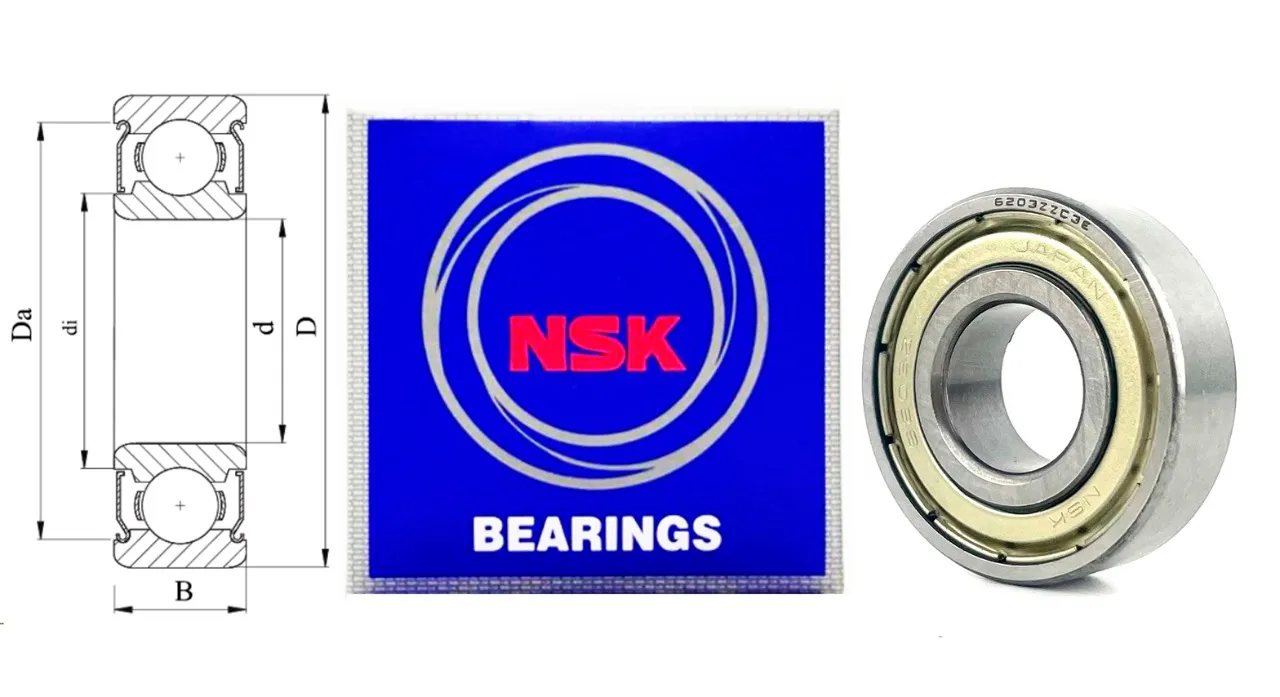 Подшипник шариковый 80203 (6203ZZC3) 17×40×12 мм NSK оригинал