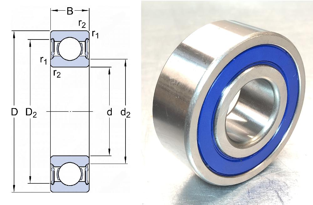 Подшипник шариковый 180604 (623042RS1) 20×52×21 мм SKF оригинал