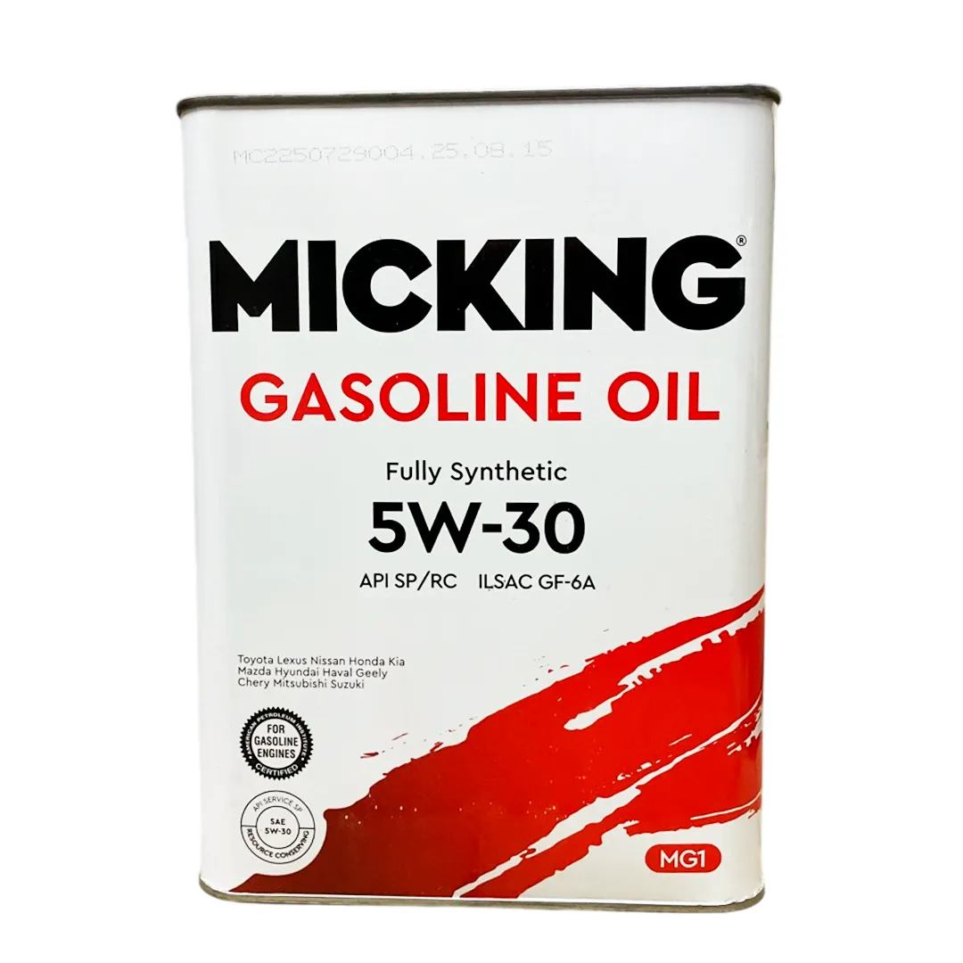 Масло моторное 5W-30 синтетическое 4л бензин Micking Gasoline Oil MG1 API SP/RC