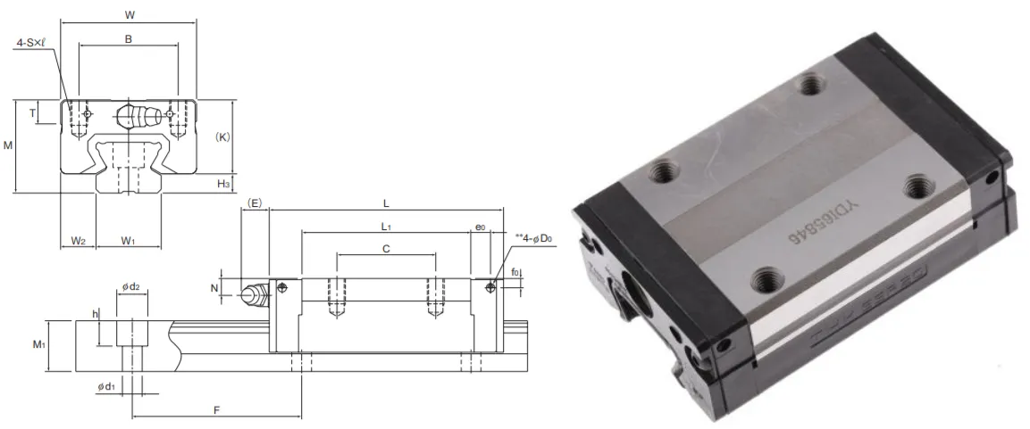 Каретка линейная SSR20XWSS (CK-GK) ×× мм ZLK