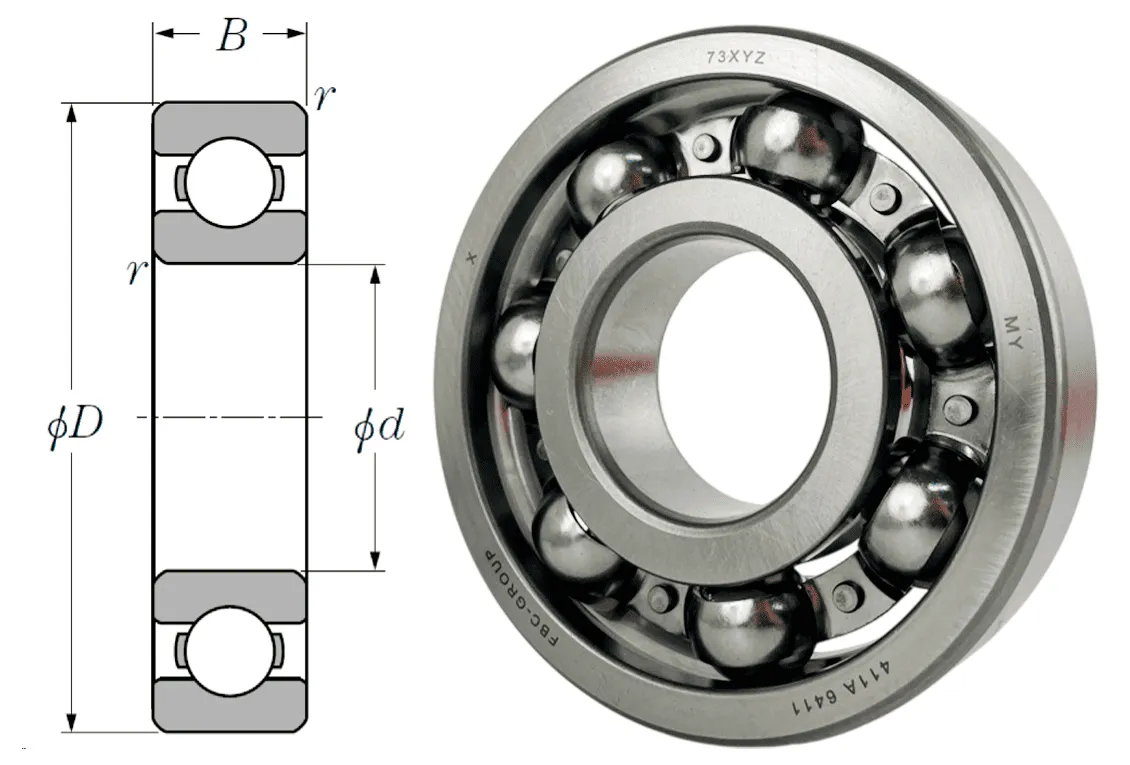 Подшипник шариковый 411 (6411) 55×140×33 мм FBC