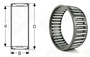 Подшипник K50x55x17 (K505517) радиальный игольчатый 50-55-17 мм