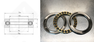 Подшипник 9109 Л (81109)  упорный роликовый  45-65-14 мм