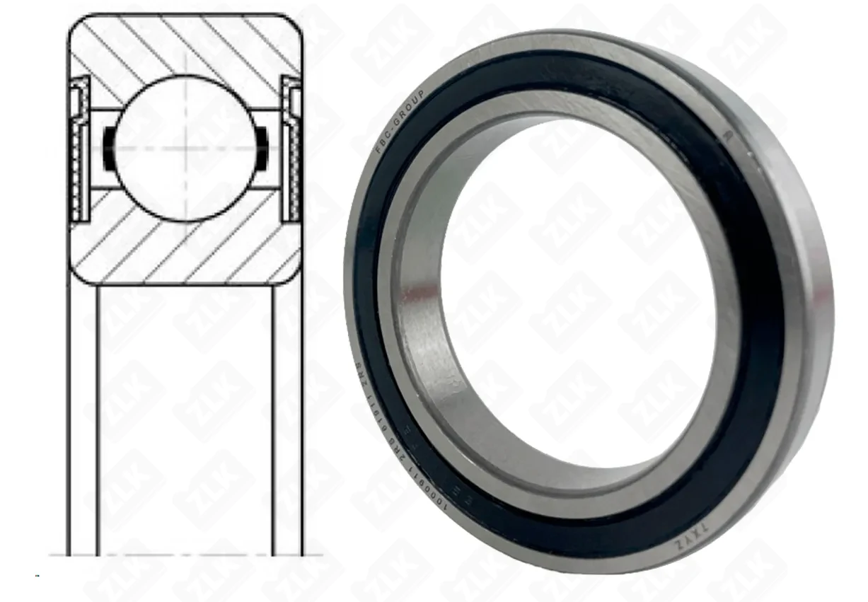 Подшипник шариковый 1000911 2RS (69112RS) 55×80×13 мм FBC