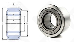 Подшипник NATV25PPA радиальный игольчатый 25-52-25 мм