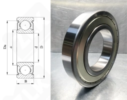 Подшипник 80220 (6220ZZ) радиальный шариковый 100-180-34 мм
