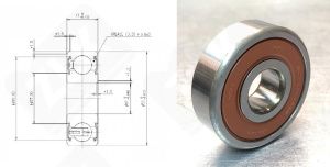 Подшипник B17101AT1XDDG8BCM радиальный шариковый 17-52-16 мм