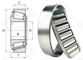 Подшипник JM511946/JM511910 радиально-упорный роликовый конический 65-110-28 мм