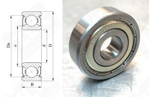 Подшипник 80201 (6201ZZNRFG) радиальный шариковый 12-32-10 мм