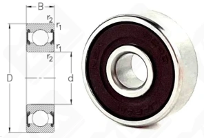 Подшипник 180024 (70) (624DDC3) радиальный шариковый 4-13-5 мм