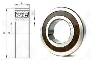 Подшипник UKC35-ZZ (CSK35P) радиальный шариковый 30-62-16 мм