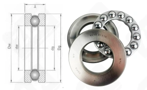 Подшипник 8315 (51315) упорный шариковый 75-135-44 мм