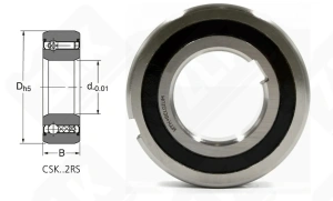 Подшипник UK17-2RS (CSK172RS) радиально-упорный шариковый 17-40-17 мм