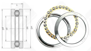 Подшипник 8140 (51140) упорный шариковый 200-250-37 мм