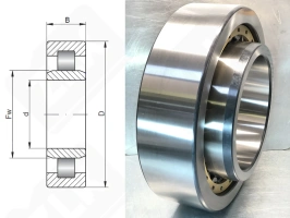 Подшипник 32544 Л (NU2244MA) радиальный роликовый 220-400-108 мм