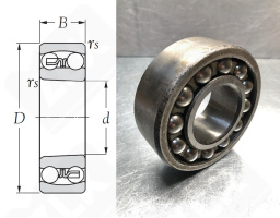 Подшипник 1509Е (2209ETN9) радиальный шариковый самоустанавливающийся 45-85-23 мм