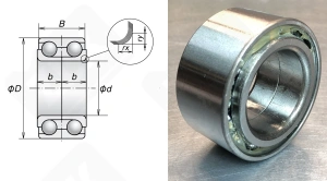 Подшипник JWB3042 (517202D000) радиально-упорный шариковый 39-74-36/34 мм
