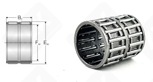 Подшипник K15*18*22 радиальный игольчатый 15-18-22 мм