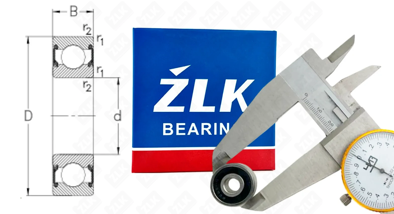 Подшипник шариковый 180028 (6282RS) 8×24×8 мм ZLK