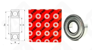 Подшипник 80204 (6204C2Z) радиальный шариковый 20-47-14 мм