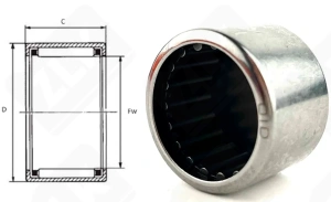 Подшипник BK2018 радиальный игольчатый 20-26-18 мм