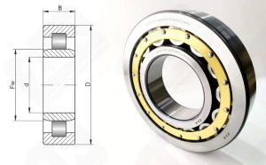 Подшипник 32332Л (30) (NU332ECMAC4) радиальный роликовый 160-340-68 мм