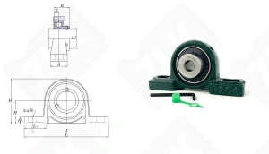 Подшипниковый узел 480201UCP (UCP201 P203+UC201)